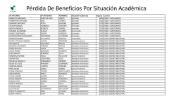 Pierden Beneficios Por Sitiación Académica