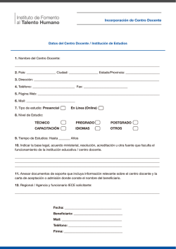 Incorporaci&oacute;n de Centro Docente - Instituto Ecuatoriano de Cr&eacute;dito