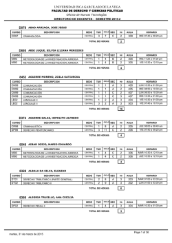directorio semestre académico 2015-2