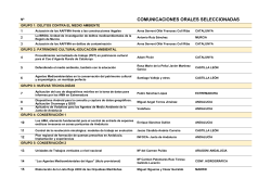 comunicaciones orales seleccionadas