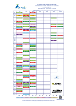 horario de actividades dirigidas forus coslada del 30/03/2015 al 05