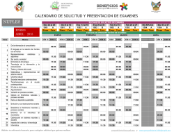 calendario de solicitud y presentacion de examenes nuples