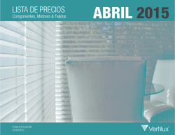 LISTA DE PRECIOS - Todo para sus persianas