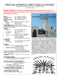 read our bulletin - Our Lady of Perpetual Help