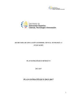 plan estratégico 2013-2017 - Secretaría de Educación Superior
