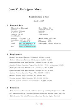 My Complete CV in PDF. - José V. Rodríguez Mora