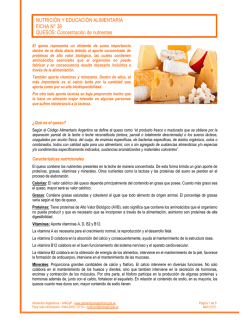 Ficha 38 Quesos - Alimentos Argentinos