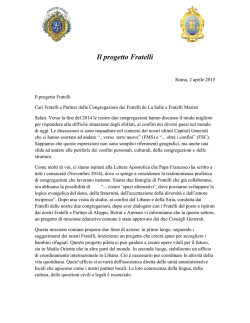 Il progetto Fratelli