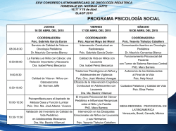 Psicosocial - Complejo Cultural Universitario
