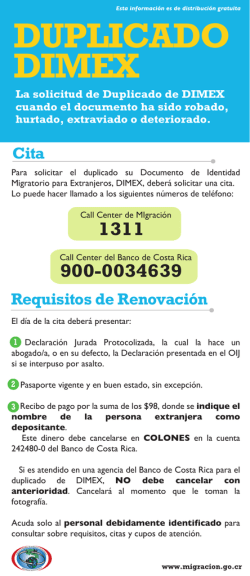 Duplicado DIMEX