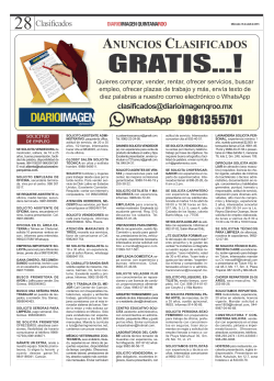 anuncios clasificados - Diario Imagen Quintana Roo On Line