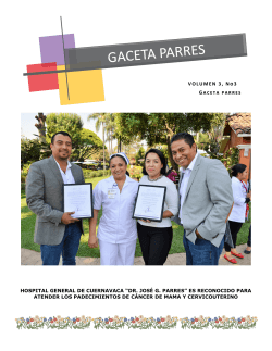 VOLUMEN 3, No3 Gaceta parres - Servicios de Salud de Morelos