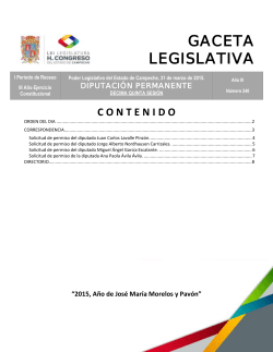 GACETA LEGISLATIVA - Poder Legislativo del Estado de Campeche
