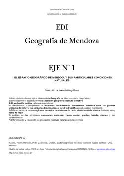 EDI Geograf&iacute;a de Mendoza EJE 1 3&ordm; a&ntilde;o 2015