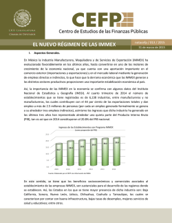 EL NUEVO RÉGIMEN DE LAS IMMEX