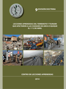 DIVISI&Oacute;N DOCTRINA CENTRO DE LECCIONES APRENDIDAS 2014