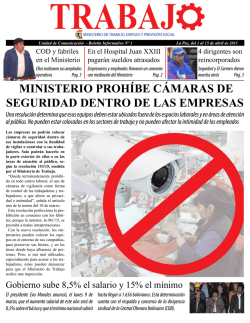 El Ministerio de Trabajo proh&iacute;be la instalaci&oacute;n de c&aacute;maras de