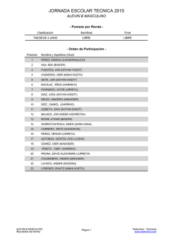 jornada escolar tecnica 2015 - Federaci&oacute;n de Euskadi de Taekwondo
