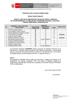 INFORME N&ordm;0171-2009