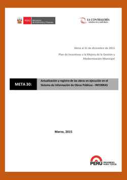 META30: - Ministerio de Economía y Finanzas
