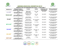 productos autorizados en chile y chile bell