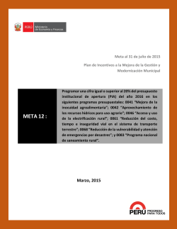 META12: - Ministerio de Economía y Finanzas
