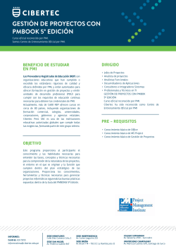 Gestión de Proyectos con PMBOK 5º Edición -PDF