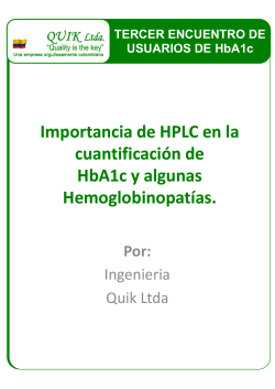 Importancia de HPLC en la cuantificación de HbA1c y algunas