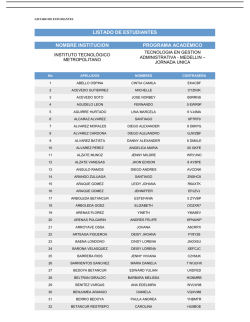 listado de estudiantes nombre institucion programa académico