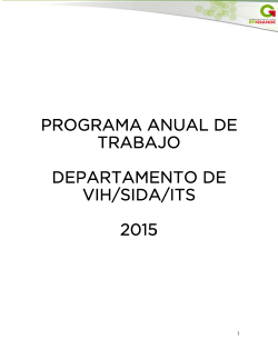 Plan de Trabajo 2015 - Secretaría de Salud