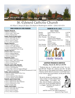 Bulletin 3-29-15 - St. Edward Catholic Church
