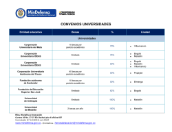 CONVENIOS UNIVERSIDADES - Polic&iacute;a Nacional de Colombia