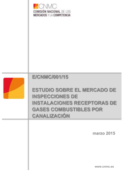 E/CNMC/001/15 ESTUDIO SOBRE EL MERCADO DE