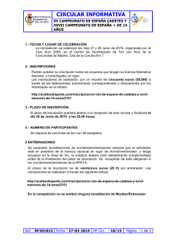 CIRCULAR INFORMATIVA - Real Federación Española de Tiro con