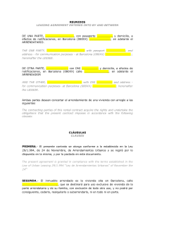 Modelo de Contrato Convencional 1-5 años bilingue