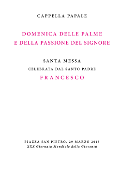domenica delle palme e della passione del signore