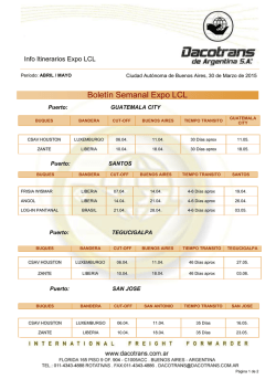 Itinerario de Exportaci&oacute;n