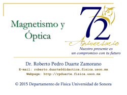 Magnetismo y óptica - Página Personal de Roberto Pedro Duarte