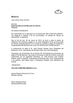 hecho relevante latibex: volcan, compa&ntilde;&iacute;a minera s.a.a.