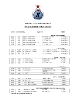 jornada juegos pendientes #2 miercoles 25 de marzo del 2015