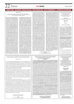 edictos, avisos judiciales, notariales, dictámenes y convocatorias