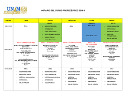 horario del curso proped&eacute;utico 2016-1