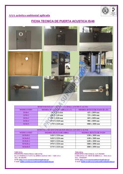 Ficha T&eacute;cnica puerta de 46 dB(A)
