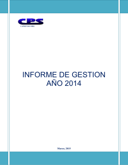 INFORME DE GESTION AÑO 2014 - capreviso-mre