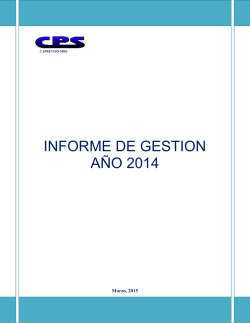 INFORME DE GESTION A&Ntilde;O 2014 - capreviso-mre