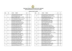 Horarios de salida segunda jornada