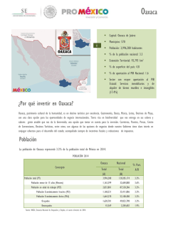 Oaxaca - Mapa de Inversi&oacute;n en M&eacute;xico