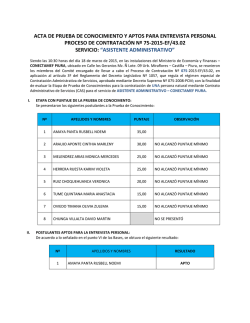 acta de prueba de conocimiento y aptos para entrevista personal