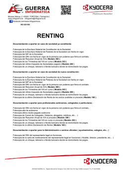 DOCUMENTACI&Oacute;N RENTING