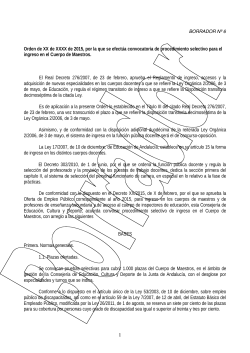 Convocatoria de Oposiciones Maestros 2015. Nuevo